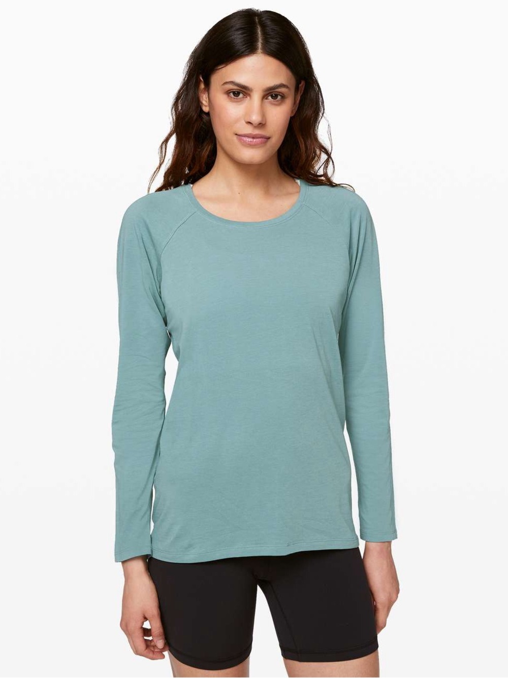Lululemon Emerald Long Sleeve Top in Aquatic Green
